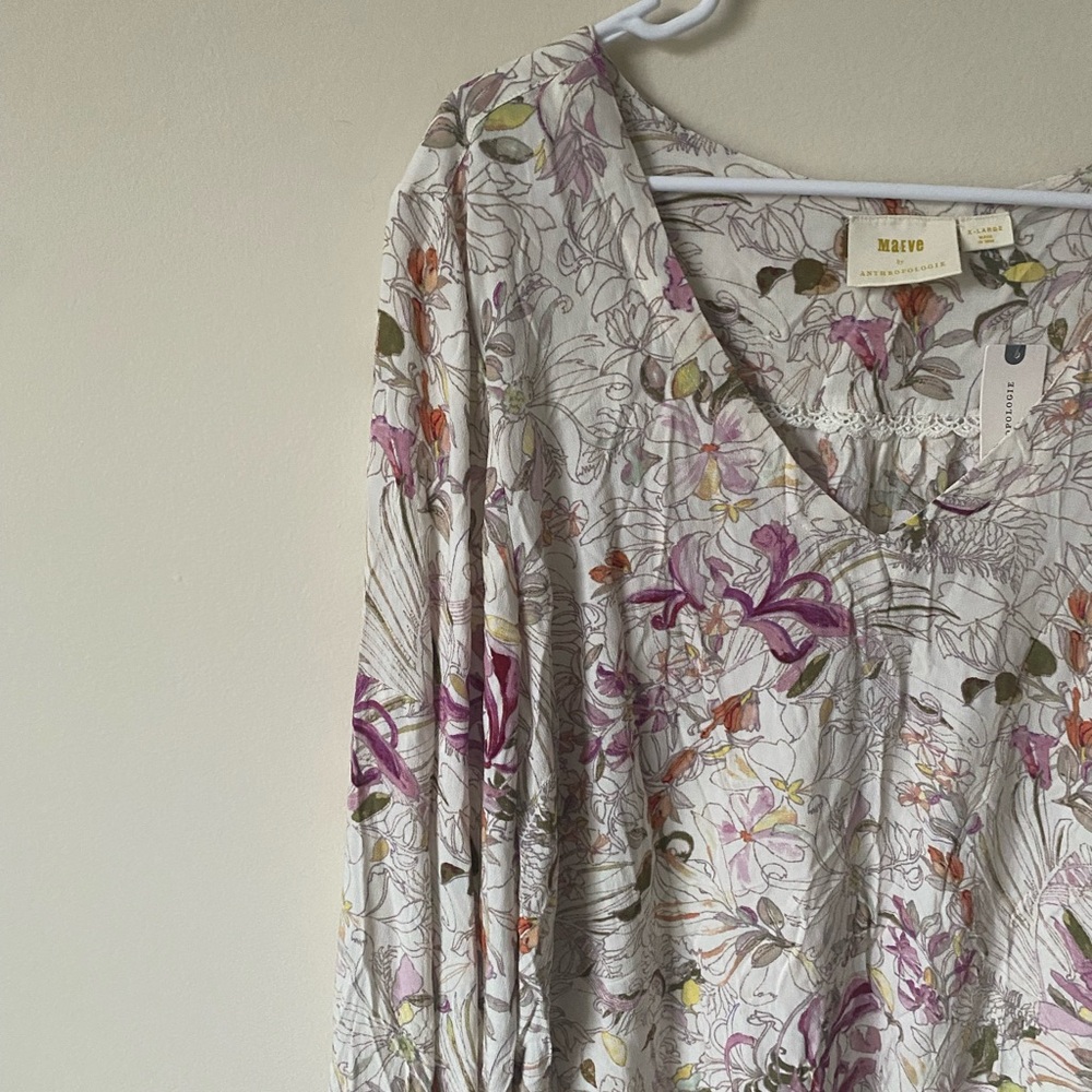 Anthropologie Maeve Pernille Floral Blouse NWT - Picture 5 of 10